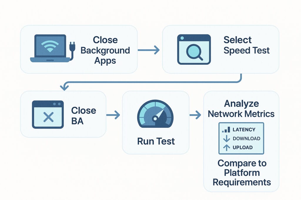 Cloud gaming ping test steps