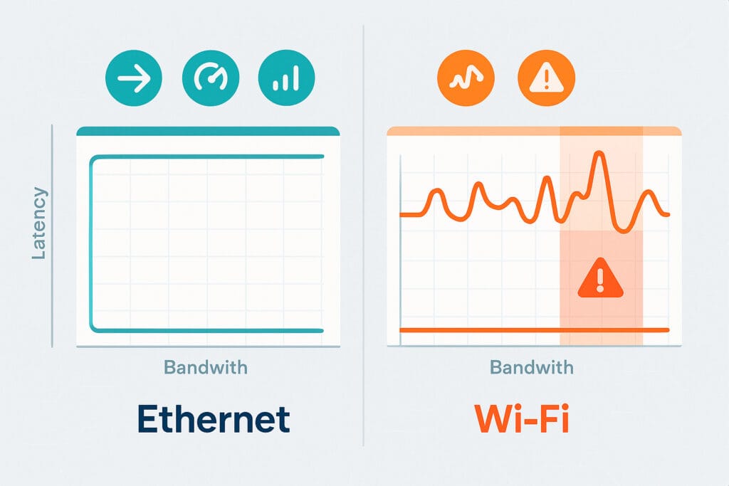 Ethernet vs. Wi-Fi cloud loadout - cloud gaming